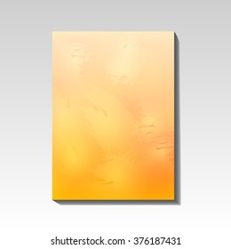 Watercolor orange banner, design of page. Illustration for web or typography (magazine, brochure, flyer, poster).