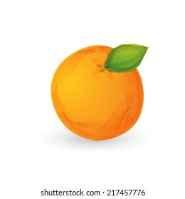 watercolor Orange fruit