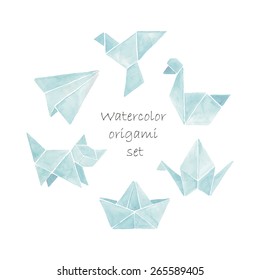 Watercolor origami set