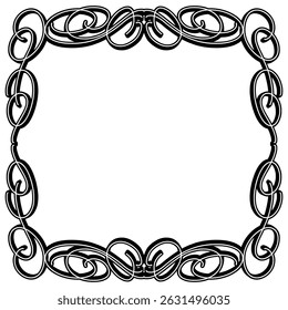 Watercolor ornament element decorative frame vintage