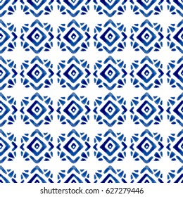 Watercolor ornament. Seamless pattern.