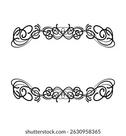 Watercolor ornament set frame background 