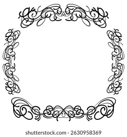 Watercolor ornament set frame background 