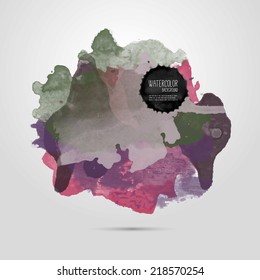 Watercolor paint abstract background. Vector illustration