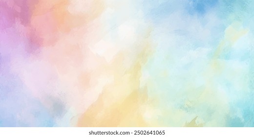 watercolor paint background design with colorful orange pink borders and bright center. colorful rainbow watercolor splash background frame