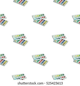 Watercolor paint icon in pattern style isolated on white background. Artist and drawing symbol stock vector illustration.