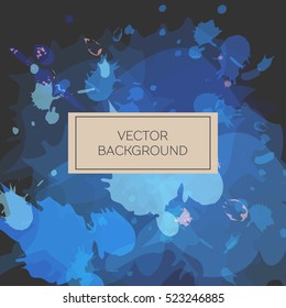 Watercolor paint splash vector background 