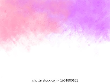 watercolor paint splash white purple pink