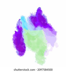 Watercolor Paint Splashes. Vector Illustration of Hand Drawn Poster.