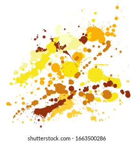 Watercolor paint stains grunge background vector. Futuristic ink splatter, spray blots, dirt spot elements, wall graffiti. Watercolor paint splashes pattern, smear fluid stains splatter background.
