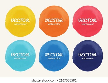 Watercolor paint stains set, vector background