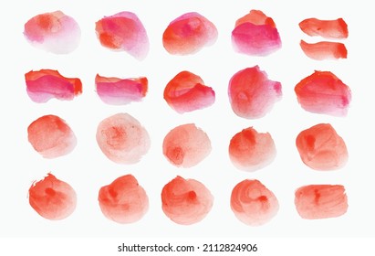 Watercolor paint stains vector backgrounds set