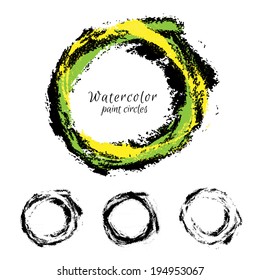 watercolor paint vector circle
