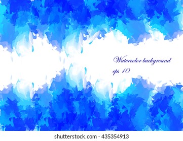 Watercolor painted abstract vector  background  for  design .
