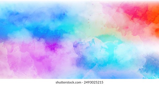 Watercolor painted background. Abstract Illustration wallpaper. Brush stroked painting.