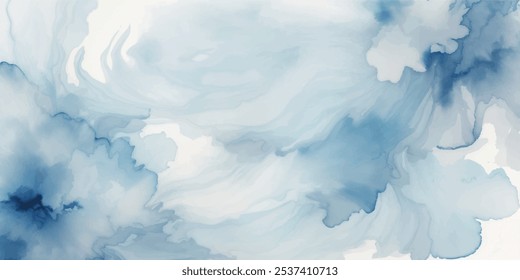 Watercolor painted background. Abstract Illustration wallpaper. Brush stroked painting.Vector background watercolor sky with beautiful clouds.