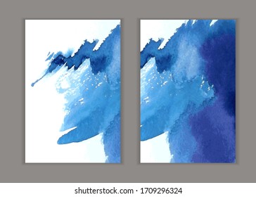 watercolor painted background design, business corporate brochure template flyer layout, vector illustration