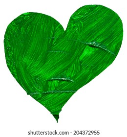 Watercolor painted heart, vector element for your design, handmade with acrylic and canvas. Brush stroke. Vector. 