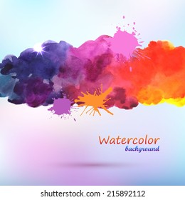 Watercolor painted vector background