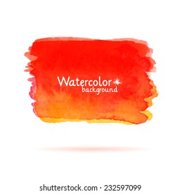 Watercolor painted vector banner 
