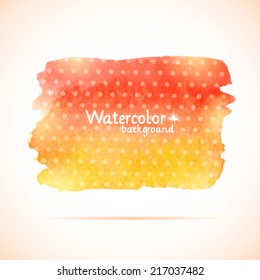 Watercolor painted vector banner isolated