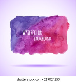 Watercolor painted vector banner isolated