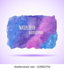 Watercolor painted vector banner isolated