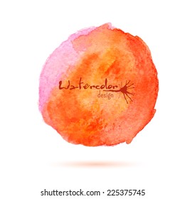 Watercolor painted vector banner isolated