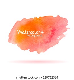 Watercolor painted vector banner isolated
