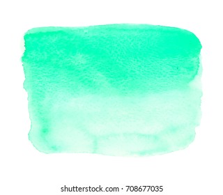 Watercolor painted vector pattern. Painted abstract background, watercolor painting. Hand drawn illustration. Gradient backdrop. Nature drawing. Flowing paint, blurry drawing. Aquamarine spot. 