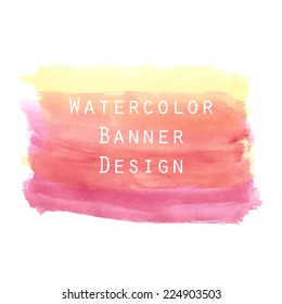 Watercolor painting for banner background design.