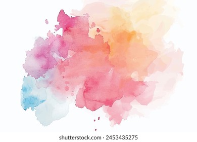 Watercolor painting centered on a white background: