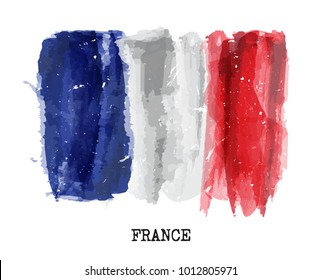 水彩画フランス国旗 ベクター画像 のベクター画像素材 ロイヤリティフリー Shutterstock