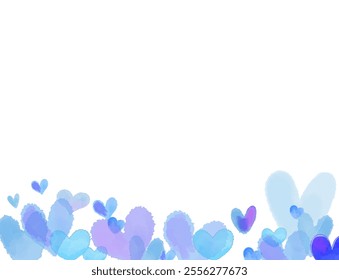 Watercolor Painting Heart Shape Background Material