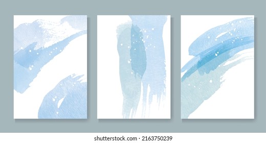 Watercolor painting with a light blue background