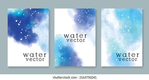 Watercolor painting with a light blue background