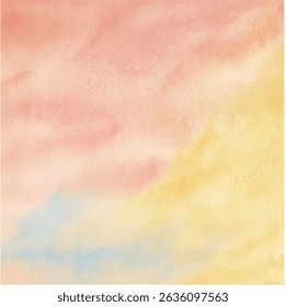 Watercolor painting of a sunset background element for sale banners, posters, labels, wallpaper, scrapbooking, birthday party decorations, invitations card, printing labels, greeting cards, background