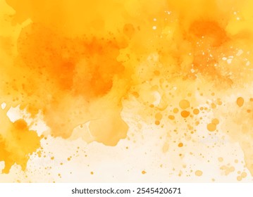 Watercolor painting of vibrant and refreshing palette of oranges and yellows vector design. Abstract composition bold and energetic vibe