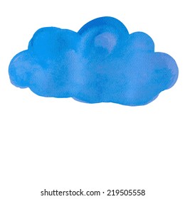 Watercolor paintings of cloud. 