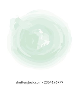 Watercolor pastel brush stroke round icon. Watercolor stain. Decorative abstract geometric element. 