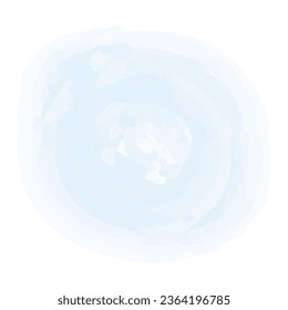 Watercolor pastel brush stroke round icon. Watercolor stain. Decorative abstract geometric element. 