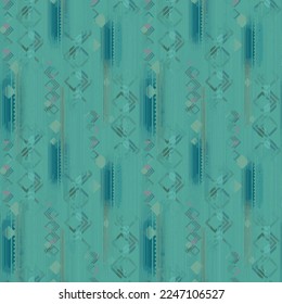 watercolor patchwork geometric Pattern on skyblue background