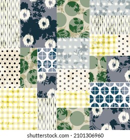 watercolor patchwork pattern on textures background