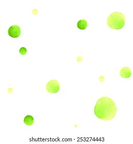 Watercolor pattern. Casual polka-dot vector texture.
