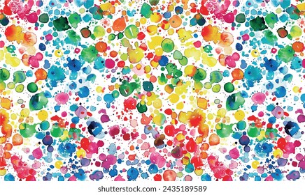 watercolor pattern with colorful dots confetti