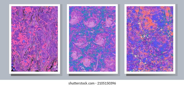 Watercolor pattern. Marble textures that are perfect for both print and web.Traditional Turkish technique. Painting on water, followed by paper prints.