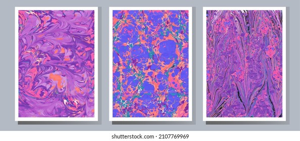 Watercolor pattern. Marble textures that are perfect for both print and web.Traditional Turkish technique. Painting on water, followed by paper prints.