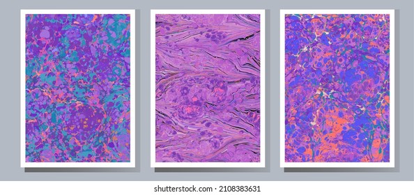 Watercolor pattern. Marble textures that are perfect for both print and web.Traditional Turkish technique. Painting on water, followed by paper prints.