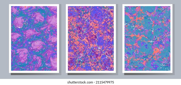Watercolor pattern. Marble textures that are perfect for both print and web.Traditional Turkish technique. Painting on water, followed by paper prints.