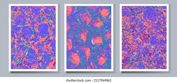 Watercolor pattern. Marble textures that are perfect for both print and web.Traditional Turkish technique. Painting on water, followed by paper prints.